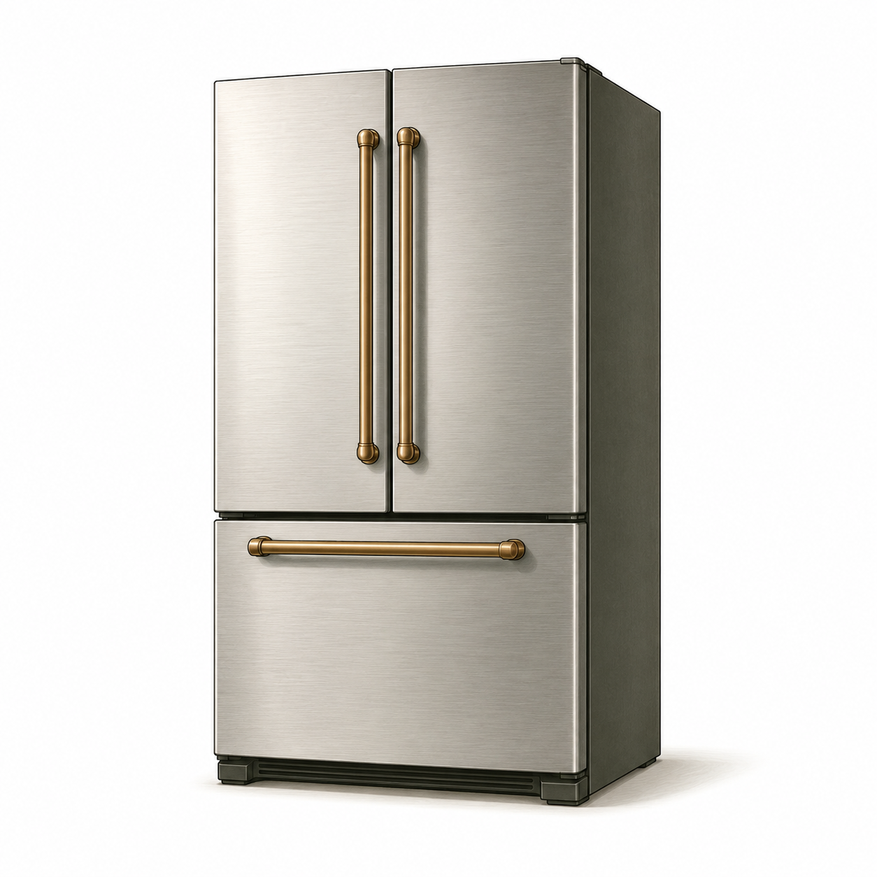 A French-door refrigerator