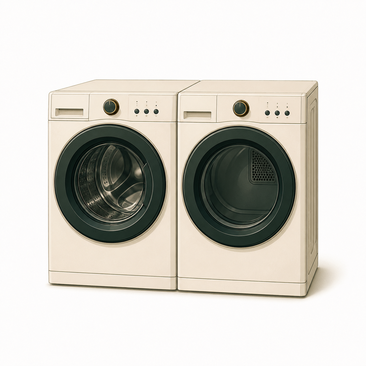 A washer and dryer