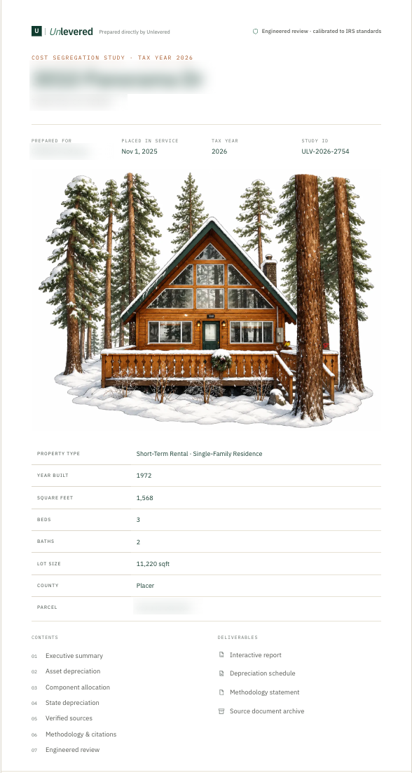 The engineering-reviewed study report cover