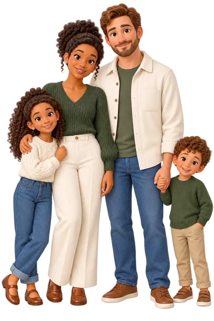 The Mercer family, illustrated