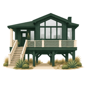 Coastal stilt house